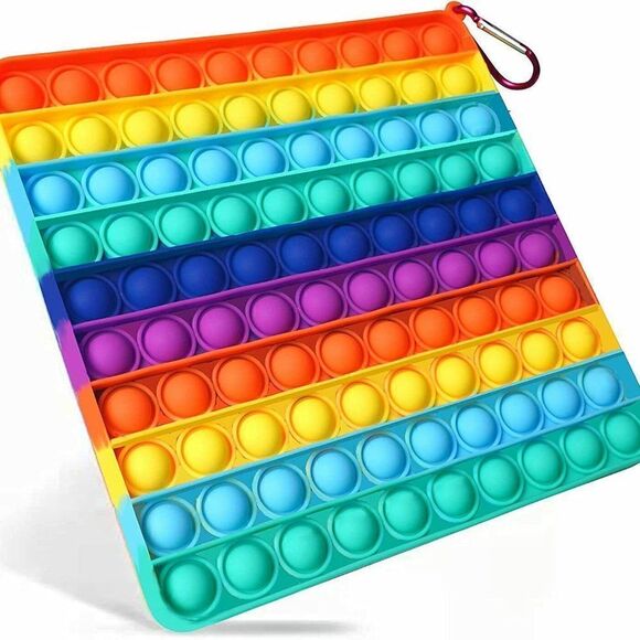 4x Pieces Rainbow Popit Fidget Pop Toy Sensory Set stress relief - Picture 2 of 7